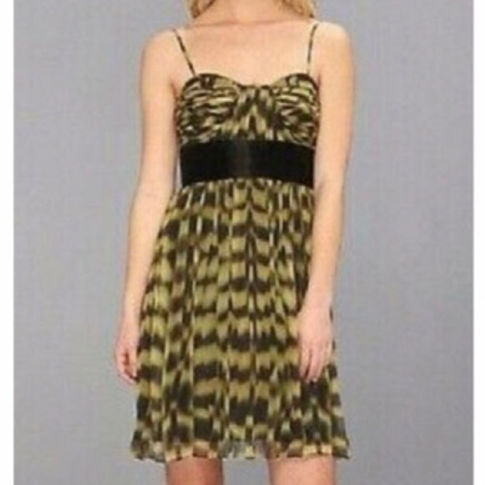CALVIN KLEIN Strapless Print Silk Dress 10 NEW NWT - Picture 8 of 11